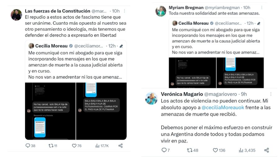 Amenazas a Cecilia Moreau