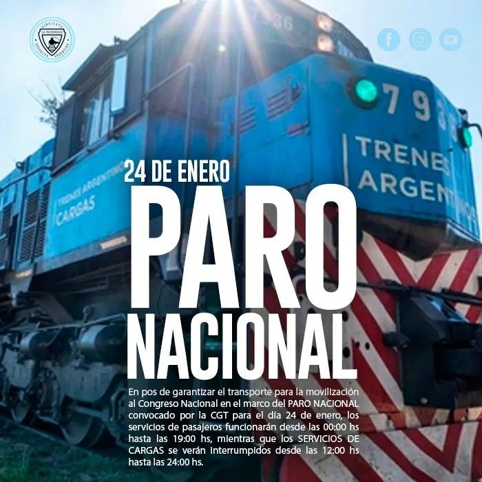 Paro de la CGT el 24 de enero