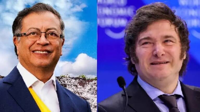 Luego del insulto de Milei a Petro, la cancillería colombiana difundió un comunicado Gustavo Petro - Javier Milei