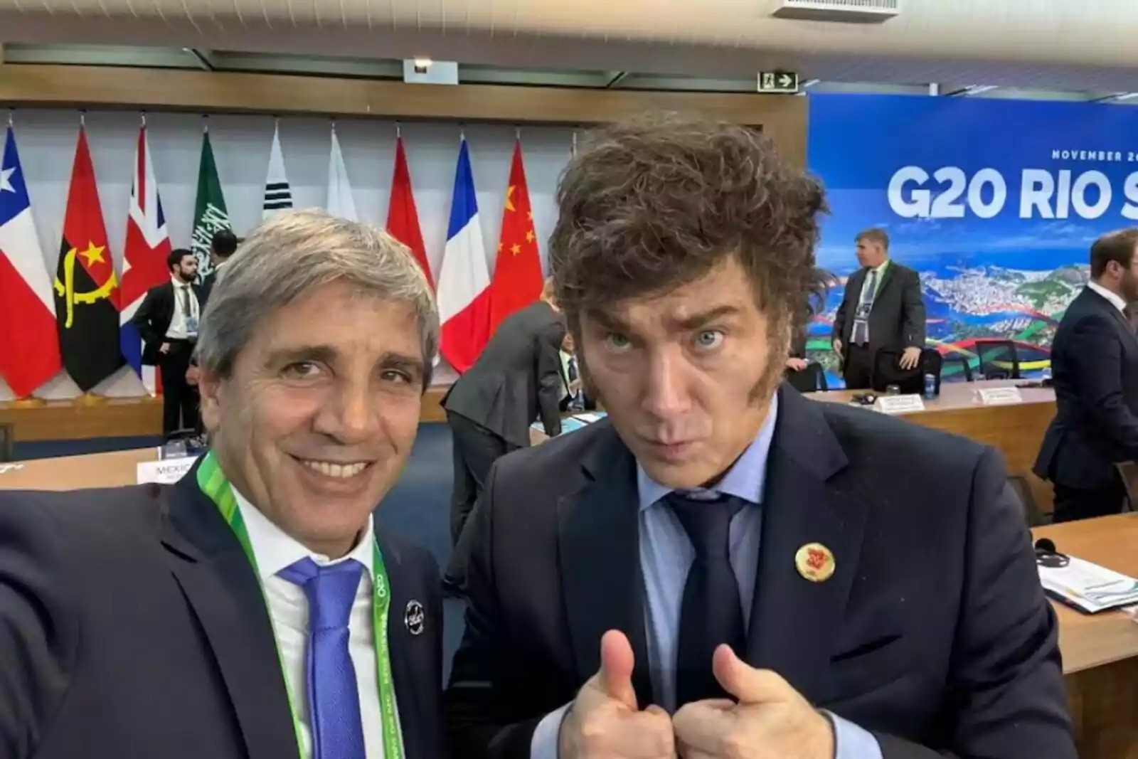 Javier Milei y Toto Caputo