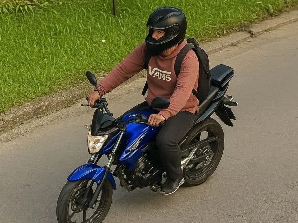 Frenó su moto, abusó de una mujer que iba en bicicleta y siguió su camino Motoabusador