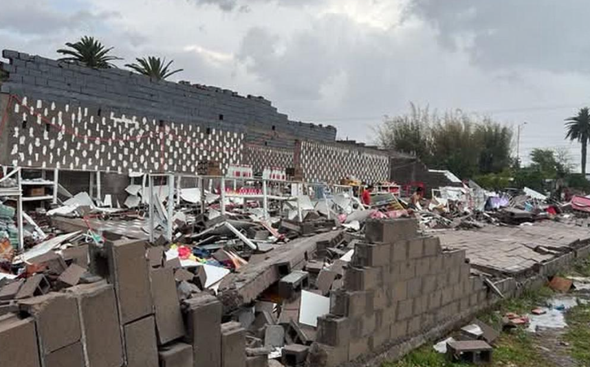 Una tormenta provocó un derrumbe en Delfín Gallo