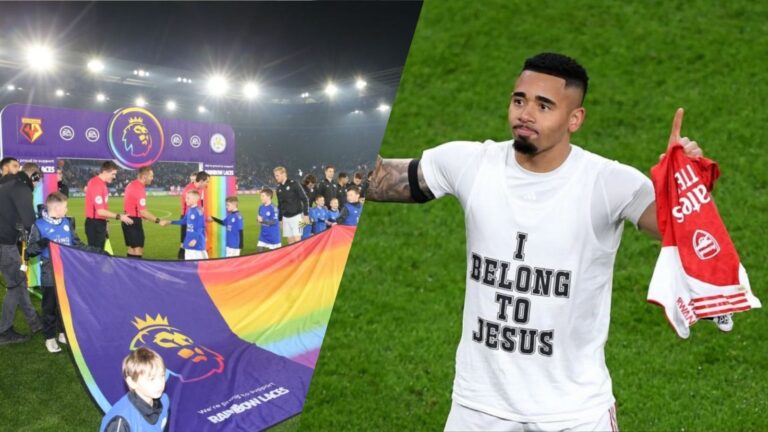 Hipocresía progresista en la Premier League: LGBT sí, Cristo no Doble vara en la Premier League: no a Jesús, sí a otros mensajes políticos