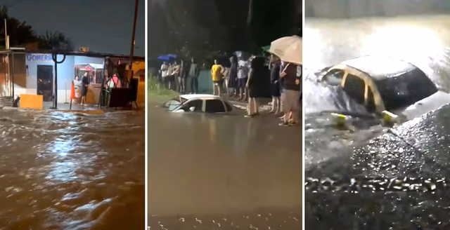Tormentas en el Gran San Miguel: inundaciones y un auto arrastrado en Alderetes