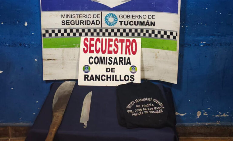 Buscaban al “Peludo” por un ataque con machete y encontraron prendas con insignias policiales durante un allanamiento en Ranchillos