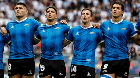Los Pumas homenajearon a la Selección campeona de 1986 esta tarde frente a Inglaterra