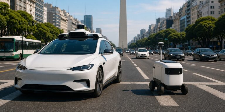 CABA habilitó pruebas de autos autónomos y robots de reparto en las calles