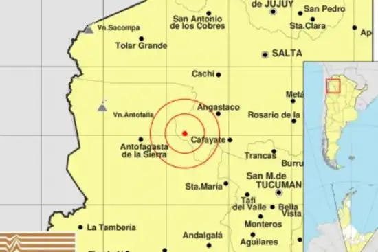 Un sismo de 4,7 de magnitud se registró en Salta y se sintió en Tucumán y Jujuy