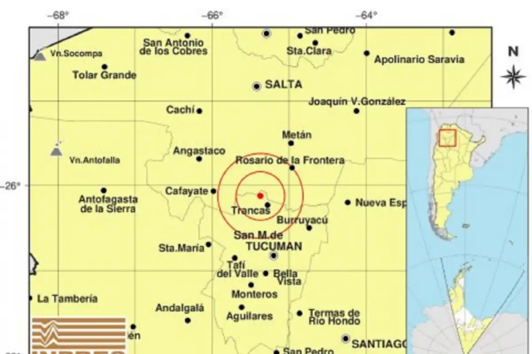 Sismo en Tucumán: un movimiento de magnitud 5 sorprendió durante la madrugada