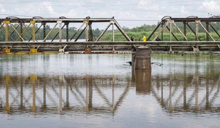 Tras varios días de lluvia, crece el caudal del Río Chico en Tucumán